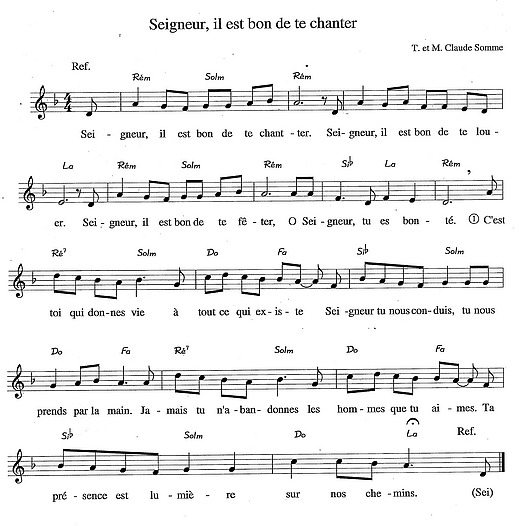 Seigneur, il est bon de te chanter